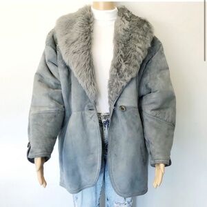 Vintage Genuine Sheepskin Shearling Jacket – Rare Colour & Plush Fur